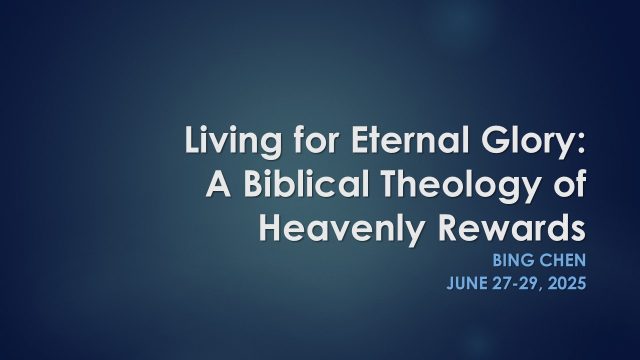 Living for Eternal Glory